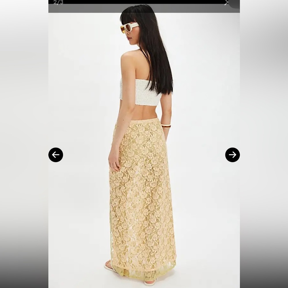 Free People One Solene lace high low skirt sz.M - Picture 3 of 16
